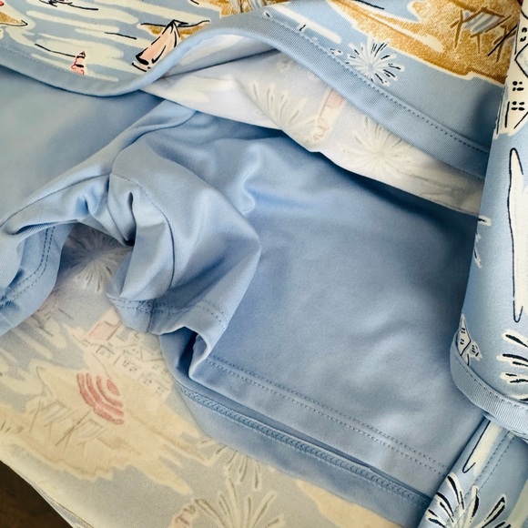 Crown & Ivy Blue and Yellow Patterned Skort - Picture 5 of 6